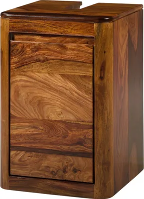Image de MASSIVMOEBEL24 | Meuble sous lavabo 40x40x60 en bois de Sheesham noisette laqué TORONTO #319