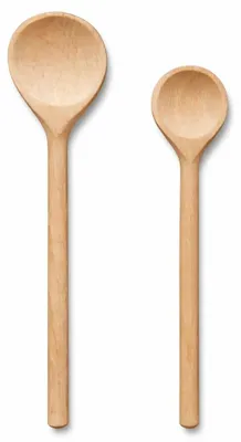Produktbild von Neustanlo Kochlöffel Set Holz 25,5 cm & 21,5 cm | 2-teiliges Küchenlöffel Set | naturbelassen & lebensmittelecht | robust & hitzebeständig | ideal zum Kochen, Rühren & Servieren