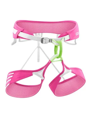 Damenklettergurt "Ace Gurte" von Edelrid in Pink mit verstellbaren Beinschlaufen und Schnalle.