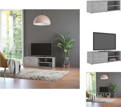Obrázek produktu pro vidaXL TV skříňka betonová šedá 120x34x37 cm materiál na bázi dřeva - TV nábytek