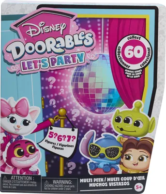Produktbild von Doorables Disney Mini-Figuren 4er-Pack, Let's Party Multi Peek, Zufälliges Modell zum Sammeln, Ab 5 Jahren