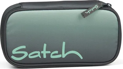 A pencil case with a gradient color design.
