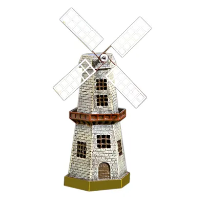 Immagine prodotto di Lampada solare a forma di mulino a vento, 30 cm | Illuminazione solare per il giardino | Torre a forma di mulino a vento, decorazione solare | Decorazione per il giardino a forma di mulino a vento