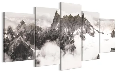 Produktbild von LUMASOUL Wandbilder Wohnzimmer 5-teilig Leinwandbild Landschaft 100x50 cmMehrteilige Wanddeko für Schlafzimmer Flur Büro