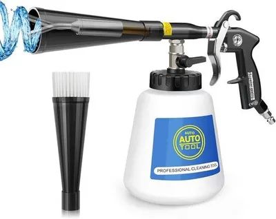 Produktbild von Druckluftreinigungspistole – 1-Liter-Wassertank – Metallauslassschlauch – Effektive Reinigung von Schmutz und Staub