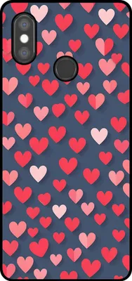 Produktbild von Smartphonica Telefon Fall passt Xiaomi Mi 8 SE mit rosa und roten Herzen Impressum - TPU Backcover Fall mit rosa und roten Herzen Design