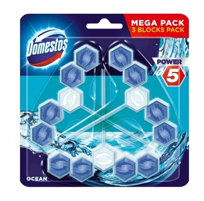 Obrázok produktu pre Domestos, Zawieszka do WC, Ocean, 3 x 55g