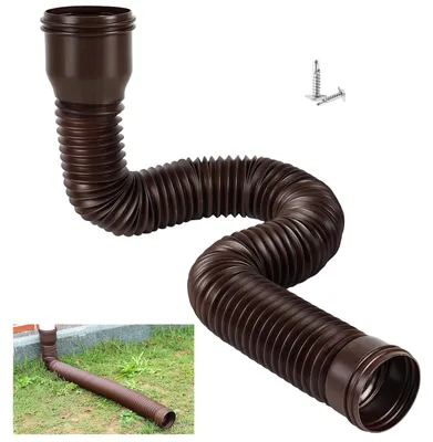 Productafbeelding van Flexibele afvoer valpijpverlenging, 47 tot 150 cm, bruin