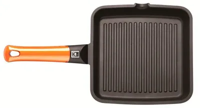 Obrázek produktu pro BRA Efficient Orange, Čtverec, Grilovací pánev, Černá, Oranžová, Teflon Platinum Plus, Efficient Orange, Hliník