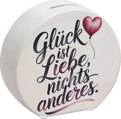 Produktbild von Glück ist Liebe Spardose Herz Luftballon