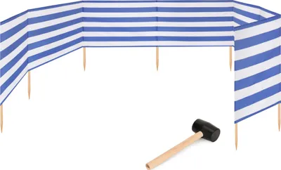 Produktbild von Garronda Strand Windschutz Sichtschutz 10m lang plus Gummihammer GAEX001 (Streifen, 10 m)