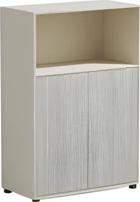 Obrázek produktu pro Béžová kancelářská skříň s úložným prostorem a posuvnými dveřmi Moderní design kanceláře a domácnosti