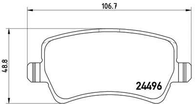 Produktbild von Brembo Bremsbelagsatz, Scheibenbremse Hinterachse P 86 021