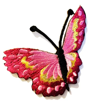 Produktbild von Schmetterling - Aufnäher, Bügelbild, Aufbügler, Applikationen, Patches, Flicken, Zum Aufbügeln, Größe: 7.9 x 6.3 cm