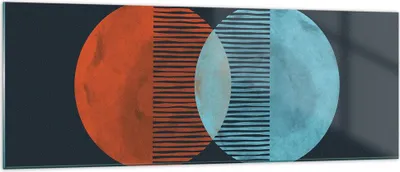 Produktbild von Bilder auf glas - Einteilig - Geometrie Abstraktion Minimalismus - 140x50cm - Glasbilder - Wandbilder - Bilder - Wanddekoration aus Glas - Glas Bilder - Wandbild auf Glas - GAB140x50-5042