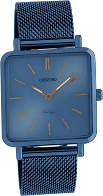 Produktbild von Oozoo Edelstahl Damen Uhr C20012 Analog Armband dunkelblau Vintage D2UOC20012