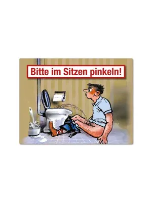 Produktbild von Bitte im Sitzen pinkeln!, Magnet, Blech 8 x 10,6 cm, MN038