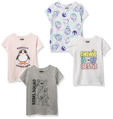 Obrázek produktu pro A. Základní kolekce: Disney | Marvel | Star Wars | Frozen | Princezny | Trička s krátkým rukávem pro dívky