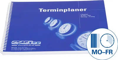 Produktbild von Terminplaner Organizer Terminbuch für Praxis & Therapie 4 Spalten 20 Min Mo.-Fr.