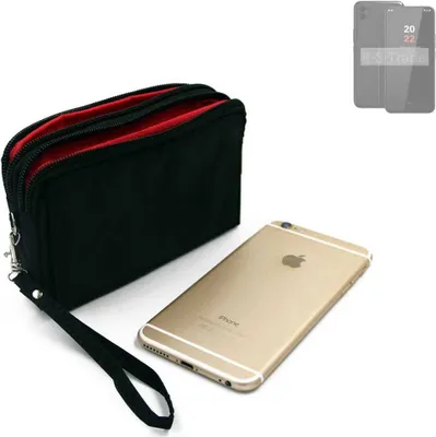 Produktbild von K-S-Trade Schutz Hülle Handy Hülle kompatibel mit Volla Phone 22 Gürteltasche Travelbag Handytasche mit Zusatzfächern, schwarz