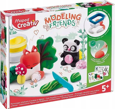 Produktbild von Maped Creativ Friends Kunststoffmasse niedliche Tiere 2x18g, 1x31g 907204