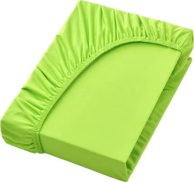 A folded fitted sheet is shown on a white background.