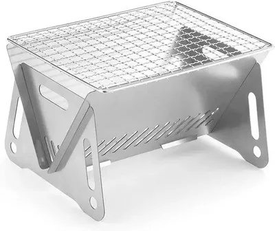 Produktbild von Portable Grill aus Edelstahl, für Camping, Outdoor, Reisen, Festivals, Picknick für 2 Personen