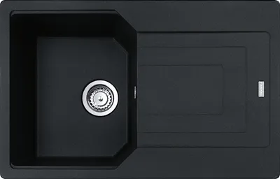 Produktbild von FRANKE flächenbündige Spüle URBAN UBG 211-78 in BLACK MATT inkl. Drehexcenter / Granitspüle