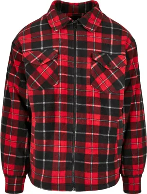 Image de Urban Classics - Veste chemise Teddy en flanelle rouge - L