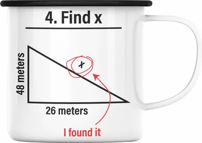 Produktbild von Trendation - Find X Lustige Emaille Tasse Mathe Spruch Mathematiker Geschenkidee Mathestudent Lustig (Schwarz)