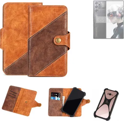 Produktbild von K-S-Trade Handyhülle Schutzhülle Bookstyle Case Wallet-Case kompatibel mit Nubia Redmagic 9 Pro Cover Klapphülle Kantenschutz Smartphone