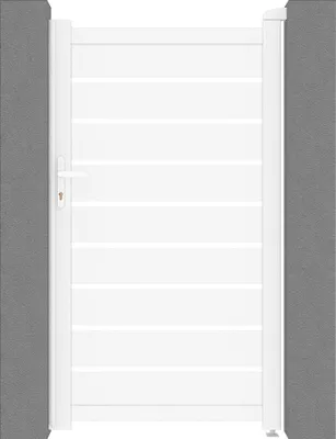 Produktbild von Aluminium-Kipp-Gittertür, Breite 103 x Höhe 183 cm, weiß – PRIMO