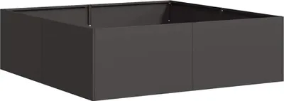 Produktbild von vidaXL Pflanzkübel Schwarz 100x100x30 cm Stahl