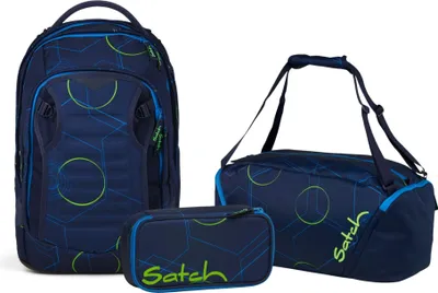 Produktbild von Satch, Schulrucksack-Set MATCH PLUS Blue Tech 3-teilig, ab. 5. Klasse