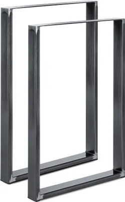 Obrázok produktu pre 1 pár Stolový rám Priemyselný 70x72 cm Stolová základňa Stolové nohy Profil 60x20 mm