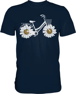 Produktbild von Gänseblümchen Fahrrad Garten Shirt Fahrradfahrer Gärtner – Navy / L