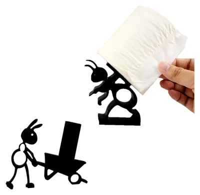 Produktbild von Lustiger Toilettenpapierhalter in Ameisen-Design, 2 Stück, 3D-Druck, skurrile Klopapier Aufbewahrung für das Badezimmer
