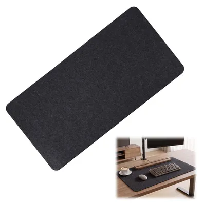 Imagen del producto de Alfombrilla de escritorio de fieltro, grande y antideslizante (80 x 40 cm)