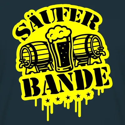 Produktbild von Spreadshirt JGA Männer | Säuferbande Männer T-Shirt, 4XL, Navy