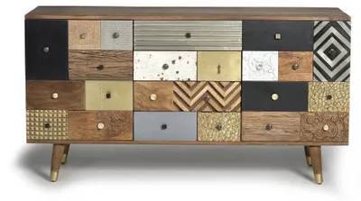 Zdjęcie produktu dla Kredens z drewna mango Mumbai, 78 cm x 150 cm x 40 cm Giner y Colomer