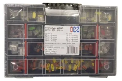 Obrázok produktu pre IN 553030 Sada svoriek typu wago 2273+273 - 170ks