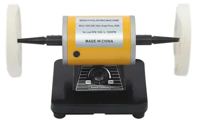 Produktbild von Einstellbare Poliermaschine - Doppelkopf-Bankpoliermaschine - Multifunktional - Variable Geschwindigkeit - Schwarz