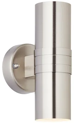 Produktbild von Brilliant Hanni, Wandbeleuchtung für den Außenbereich, Edelstahl, Glas, Stahl, IP44, Garten, Terrasse, I