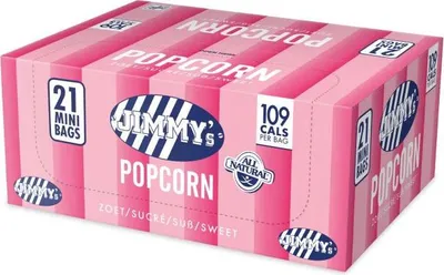 Produktbild von Jimmy's Popcorn Mini Bags Sweet 21x27g