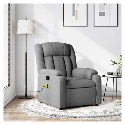 Produktbild von Massagesessel Hellgrau Stoff Loungesessel