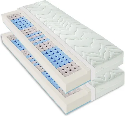Obrázok produktu pre Matrac 200x200 (2 x 100x200 cm), taštičkové pružinové jadro H3 H4, výška cca 22 cm, 7-zónový obojstranný matrac TFK 200x200 cm s kvalitným taštičkovým pružinovým jadrom a poťahom Greenfirst®