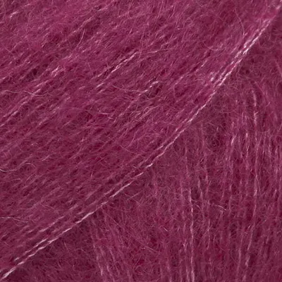 Produktbild von Drops Kid-Silk Garn: Dunkelrosa, 75% Mohair, 25% Seide, 210m/25g, Luxusstrickgarn