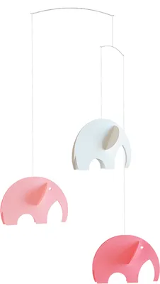 Image de Flensted Mobiles - Oléphants, rose