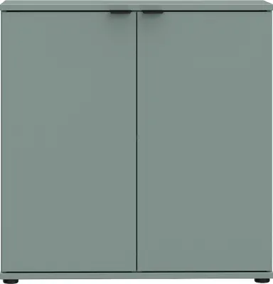 Produktbild von Kommode >GANYMEDE< 2 Türen, 1 Boden, in Salbei - 80,1x82,3x34,1cm (BxHxT)