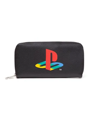 Produktbild von Damen Geldbörse mit Reißverschluss Schwarz mit Playstation Logo